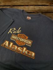 Harley Davidson Shirt Size 2XL Black Alaska Mt McKinley Denali Park Motorcycles  picture