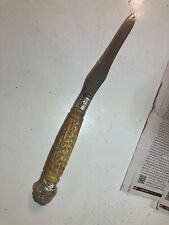Antler Handle Fixed Blade Knife silver head A. Elrick Aberdeen Scotland picture