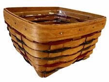 Longaberger 1994 Woven Traditions Medium Storage Basket 9” Square with Protector picture
