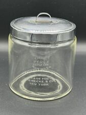 Vintage Pyrex Medical Apothecary Lidded Glass Jar - Made for Meinecke & Co, NY picture
