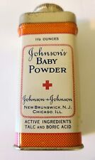 Vintage Advertising Johnson's Baby Borated Talcum Talc Powder Square Tin 1.5 oz  picture