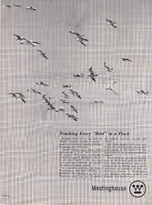 1961 Westinghouse 3D Radar Tracking Print Ad Flock of Seagulls Flying USAF picture
