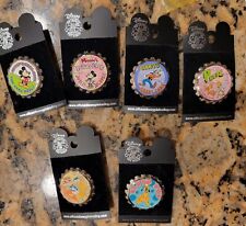 6 Pins - DL WDW Soda Pop Pins - Mickey, Minnie, Tinkerbell, Goofy, Donald &Pluto picture