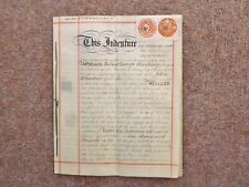 1886 Kingston on Thames Richmond Park Road 6 page booklet Vellum Deed Indenture picture