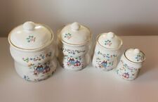 HTF Vintage International China HEARTLAND Set of 4 Ceramic Kitchen Canisters picture