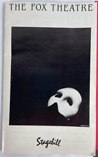 Vintage 1994 The Fox Theatre Pamphlet & Phantom Of The Opera Ticket, 10/22/1994 picture