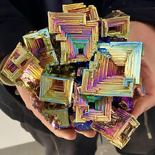 7.12lb Natural Aura Colorful Quartz Crystal Titanium Bismuth Ore Stone Specimens picture