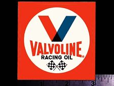 VALVOLINE Racing Oil - Original Vintage 1960's 70's Decal/Sticker - 3 x 3 inch  picture