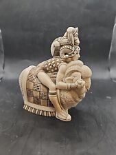Ultra Rare Vintage John Biccard Sculpture. Women Riding Sheep With Monkey. picture