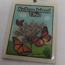 Kelley's Island Ohio Souvenir Monarch Butterflies Keychain Made in USA picture