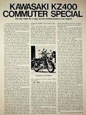 1974 Kawasaki KZ400 Commuter Special - 6-Page Vintage Motorcycle Article picture