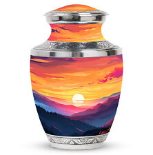 Human Urns For Ashes Adult Small Vibrant Mountain Sunset (10 Inch) Large Urn picture