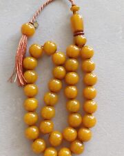  Amazing Islamic Prayer  German  Bakelite Amber Rosary.13x13 mm.33 beads.Tasbih picture