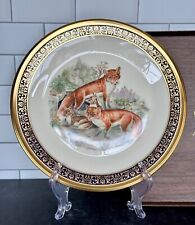 LENOX Limited Edition Woodland Wildlife Red Foxes Plate - 1974 Boehm NIOB picture