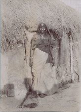 Mauritania, woman in front of her house, vintage print, ca.1900 vintage print shot picture