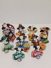 9 Vintage Mary's Moo Moos Collectible Cow Figurines + Bonus picture