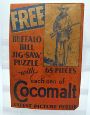 1930's BUFFALO BILL puzzle promo bag Cocomalt - BAG ONLY picture