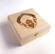 Irish Claddagh Celtic Wooden Box 7.5