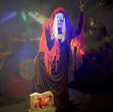 Halloween Haunted Living 7-ft Bluetooth Reaper Band LED Singer Animatronic NIB picture