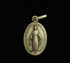 Vintage Mary Miraculous Medal Religious Holy Catholic Petite Medal Small Size picture
