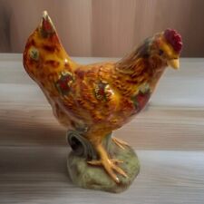Vintage Ceramic Rooster Chicken Colorful Figurine Farmhouse Decor picture