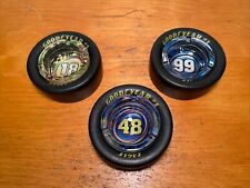Goodyear Eagle Rubber Tire Nascar Racing Glass Insert  Ashtray FotoTire Set Of 3 picture