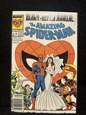 1987 AMAZING SPIDERMAN GIANT SIZED ANNUAL WEDDING COMIC - MARVEL #21 picture