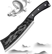 Handmade Dragon Knife, Black Dragon Knife, Dragon Slaying Knife 8.2'', Sharp Mea picture