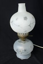 Vintage Frosted Hurricane Lamp GWTW Pretty picture