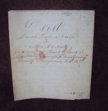 Deed Marlborough Montgomery Co PA  1852 Jacob Heebner to Ester McNulty picture