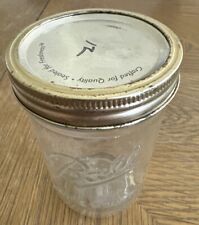 Vintage Ball Jar Wide Mouth Pint 16 oz Mason Jar With Lid Good Condition W/Fruit picture
