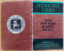 1979-1981 PRINTING PRESSMEN UNION NO. 43 vintage dues booklet PORTLAND, OREGON picture