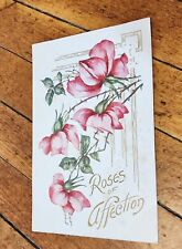 Antique Unmailed ROSES OF AFFECTION Postcard Embossed picture