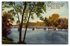 Autumn Scene In The Beautiful Fox River Valley Postcard picture