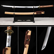 Musashi Tsuba 9260 Spring Steel Japanese Samurai Sword Katana Full Tang Sharp  picture