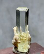 26 Carat Terminated Aquamarine Crystal On Feldspar From Shigar Pakistan picture