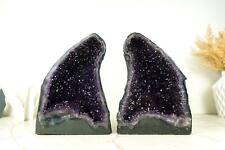 Pair of Book-Matched, All-Natural Amethyst Geodes: Rich Intense Purple Amethyst  picture