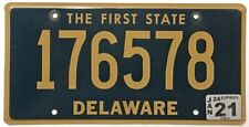 Delaware 2021 The First State License Plate 176578 in Very Good Condition picture