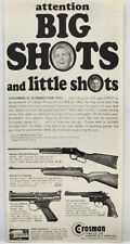 1964 Crosman CO2 Gas Air Powered Rifles Pistols Hunting Print Ad Fairport NY picture