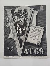 1943  Vat 69 Scotch Whiskey Fortune Magazine WW2 Print Ad Bottle Christmas X-Mas picture