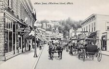 Mackinac Island MI Michigan Post Office Main Street Early 1900s Vtg Postcard A23 picture