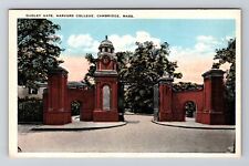 Cambridge MA-Massachusetts, Dudley Gate, Harvard College Vintage Postcard picture
