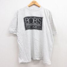 Xl/Used Short Sleeve Vintage T-Shirt Men'S 90S Bobs Stores Large Size Crew Neck picture