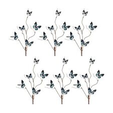 Melrose Blue and Black Wire Butterfly Spray (Set of 6) picture