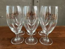 Game of Thrones Ommegang Beer Glasses Gold Logo Limited Edition Set of 6 - NIB picture