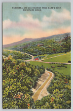 Shenandoah National Park Virginia Lee Highway From Mary's Rock Linen Postcard picture