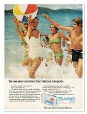 Tampax Tampons Save Your Summer Day Vintage 1972 Full-Page Magazine Ad picture