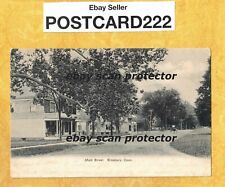 CT simsbury 1906 antique postcard BUILDINGS ON MAIN ST CONN to Bristol F Clark picture