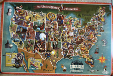 Disney Poster - The American Adventure: United States Map with Characters picture