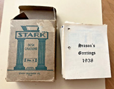 Antique 1938 Stark Desk Calendar No. 1 (Original Box)  RARE picture